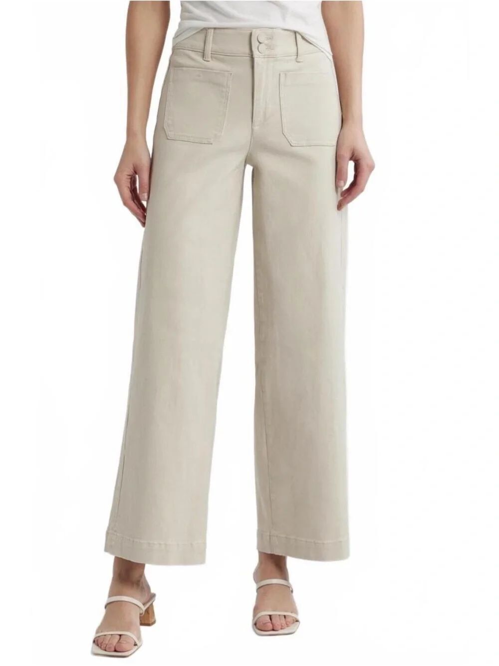 Wit & Wisdom High Rise Emma Wide Leg Pants Birch $88